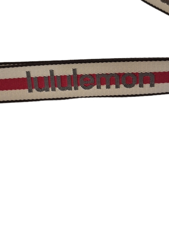 Lululemon Everywhere Crossbody Bag Ivory Red Gold Hardware Striped Wordmark - Picture 4 of 8